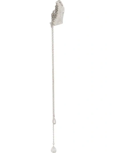 Alan Crocetti Chain Embellished Ear Cuff In Silver