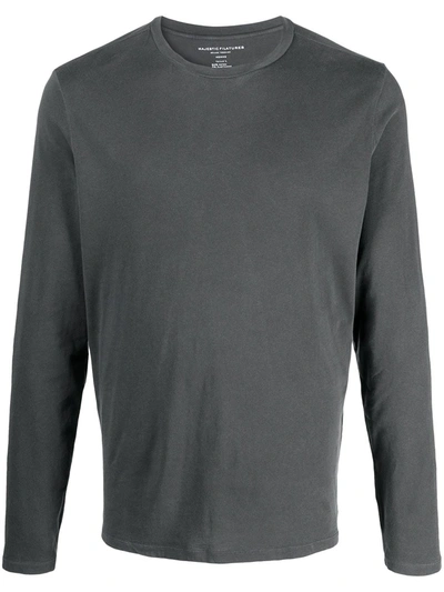 Majestic Long-sleeve T-shirt In Grey