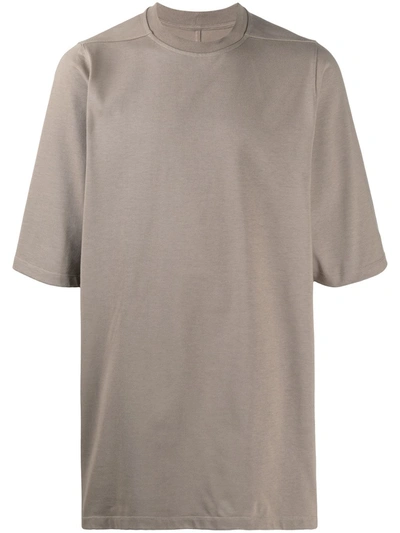 Rick Owens Oversize Cotton T-shirt In Neutrals