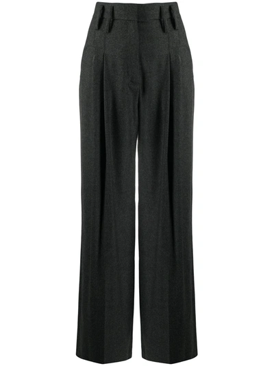 Racil Pleat Detail Wide-leg Trousers In Grey