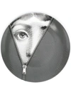 Fornasetti Tema E Variazioni N. 401 Zipper Wall Plate In White/black