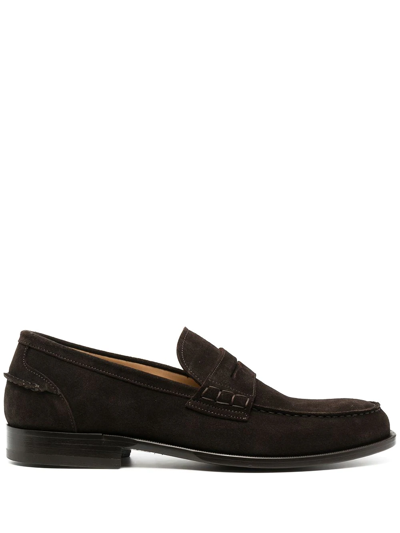 Scarosso Maurizio Loafers In Brown Suede