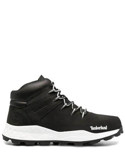 Timberland Padded-ankle Lace-up Boots In Black