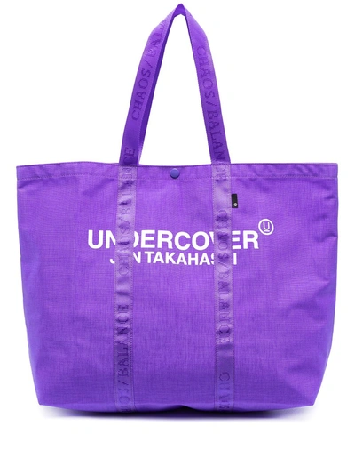 Undercover Logo-print Tote Bag In Purple