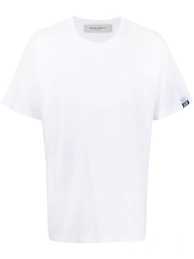 Golden Goose Logo-print Crew Neck T-shirt In White