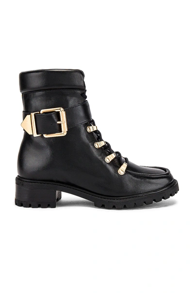 Schutz Buckle Tractor Boot In Black