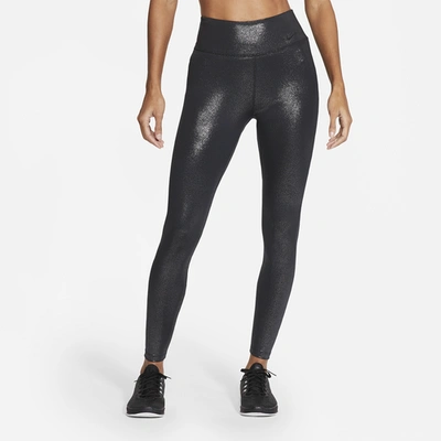 Nike Sparkle One Tight 7/8 Leggings In Black In Black/black