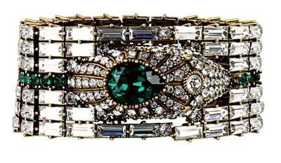 Gucci Embellished Cuff Bracelet In Multi