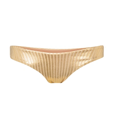 Melissa Odabash High-rise Vienna Bikini Bottoms In Gold