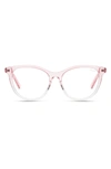 Quay All Nighter 50mm Blue Light Glasses In Pink/ Clear Blue Light