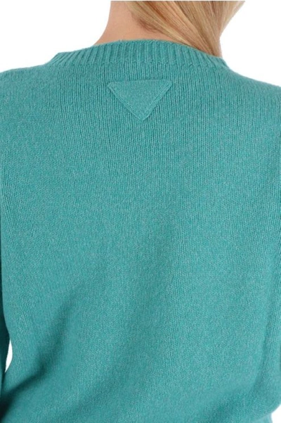 Prada Women's P24t0ns1921aprf0360 Light Blue Wool Sweater