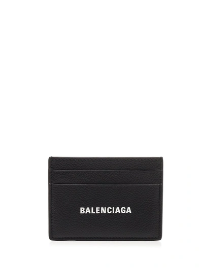 Balenciaga Logo Cardholder In Black