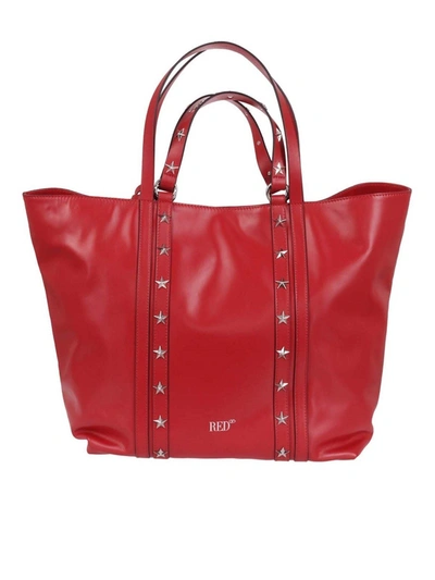 Red Valentino Sky Combat Shopping Bag In Z Rosso