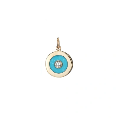 Ali Grace Jewelry Small Turquoise, Gold & Diamond Charm