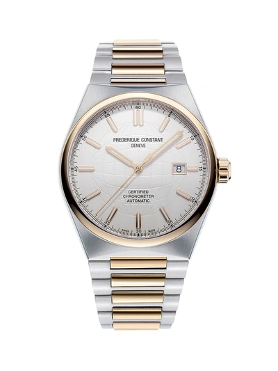 Frederique Constant Highlife Automatic Cosc Stainless Steel Bracelet Watch In Silver