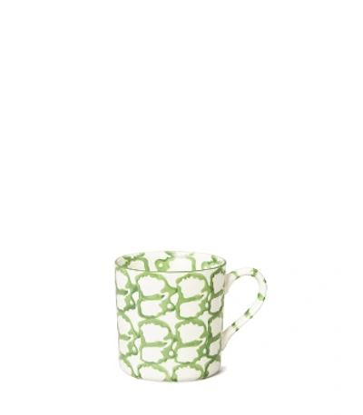 Tory Burch Spongeware Mug, Set Of 4 In Green/smoke