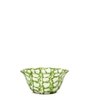 Tory Burch Spongeware Small Bowl, Set Of 4 In Green/smoke