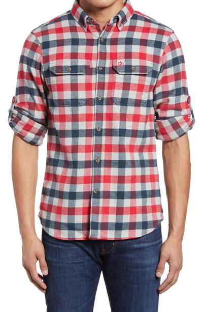 Fjall Raven 'skog' Trim Fit Plaid Sport Shirt In Red