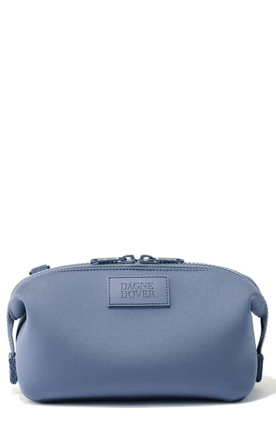 Dagne Dover Small Hunter Neoprene Toiletry Bag In Ash Blue