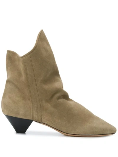 Isabel Marant Doey Suede Ankle Boots In Neutrals