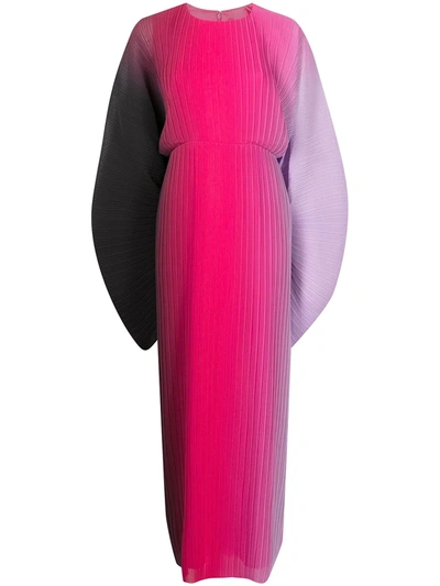 SOLACE LONDON ソレイスロンドン ワンピースMirabelle 995005 Solace London Mirabelle Ombré Plissé-chiffon Maxi Dress In