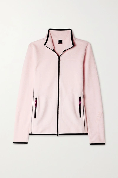 Bogner Fire+ice Gilda Jersey-trimmed Fleece Jacket In Pastel Pink
