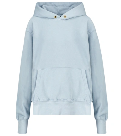 Les Tien Womens Dusty Blue Relaxed-fit Cotton-jersey Hoody S