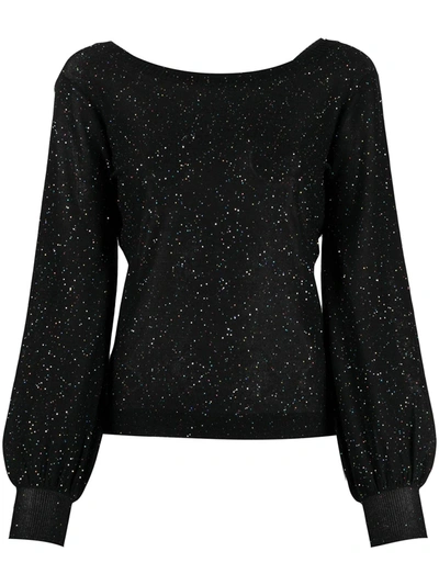 Bella Freud Cher Sequin embellished Metallic Cotton blend Sweater