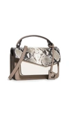 Botkier Cobble Hill Snake Embossed & Colorblock Leather Crossbody Bag In Natural Snake Truffle Combo