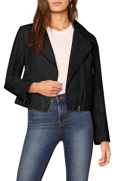 Cupcakes And Cashmere Melody Faux Leather Jacket In Black