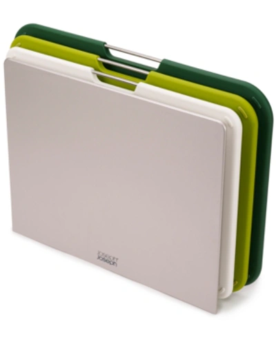 Joseph Joseph Nest Chop 3-piece Chopping Board Set In Green