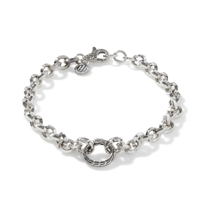 John Hardy Classic Chain Amulet Connector Chain Bracelet In Silver