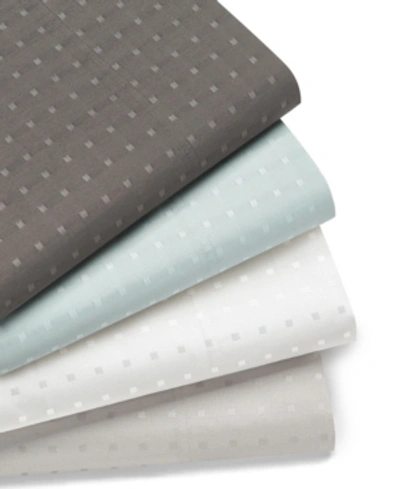Aq Textiles Woven Dot 6 Piece King Sheet Set, 400 Thread Count Combed Cotton Blend Bedding In Dark Grey