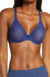 Wacoal Halo Lace Underwire Convertible Bra In Blueprint