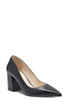 Vince Camuto Frittam Pointed Toe Pump In Black Leather