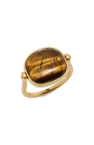 Madewell Tiger's Eye Swivel Ring In Opal