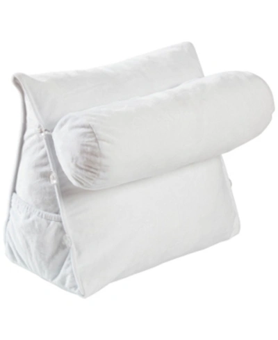 Cheer Collection Bolster Wedge Pillow In White
