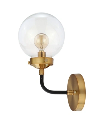 Jonathan Y Caleb 1-light Brass Wall Sconce In Black