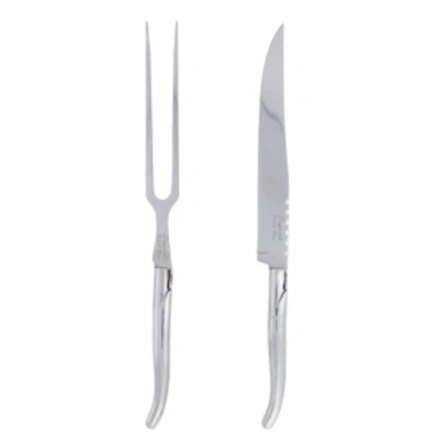 French Home Laguiole Stainless Steel Carving Knife And Fork Set