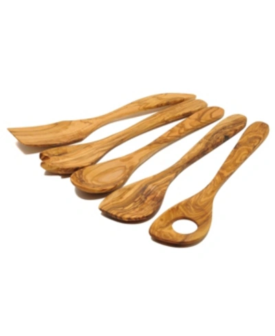 Beldinest Olive Wood Utensil Set Of 5 In No Color