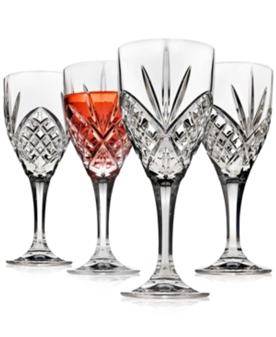 Godinger Dublin Acrylic Set Of 4 Goblets In Clear