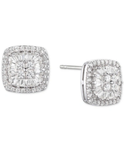 Macy's Diamond Baguette Square Stud Earrings (1/2 Ct. T.w.) In 14k Gold , 14k White Gold Or 14k Rose Gold