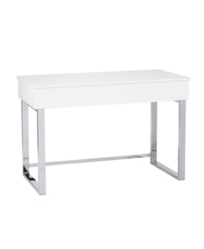 Southern Enterprises Ghent Adjustable Height Sit Stand Desk In White