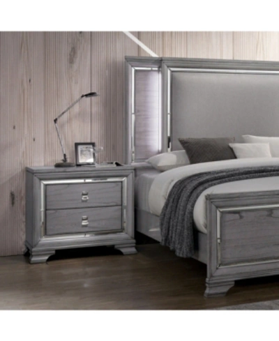 Furniture Of America Hariston 2-drawer Nightstand In Light Gray