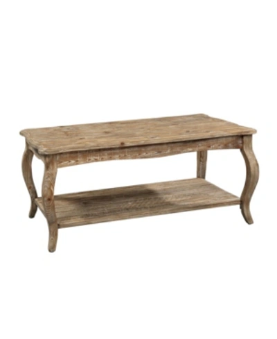 Alaterre Furniture Rustic - Reclaimed Coffee Table, Driftwood In Lite Brown