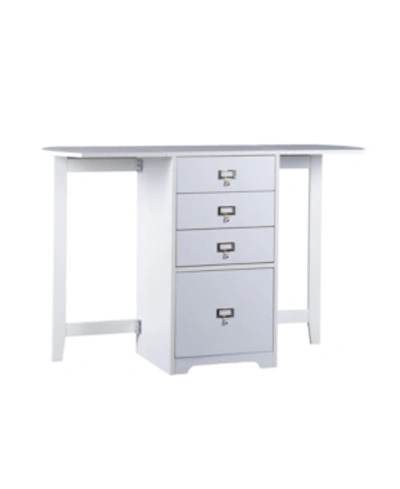 Southern Enterprises Rourke Fold Desk In White