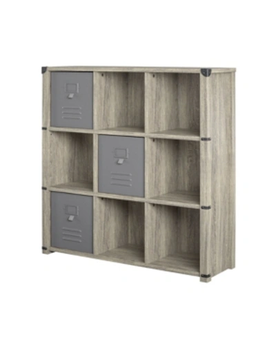 Little Seeds Nova 9 Cube Storage Bookcase In Gray