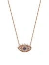 Ginette Ny Women's Ajna 18k Rose Gold, Diamond & Sapphire Eye Pendant Necklace