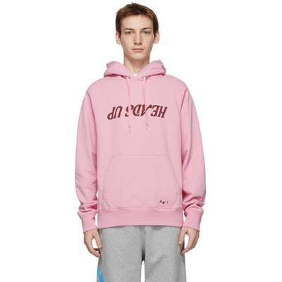 Helmut Lang X Saintwoods Heads Up Printed Cotton Sweatshirt In Pink