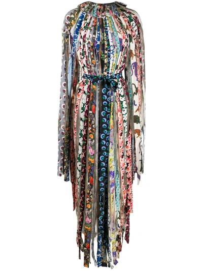 Stella Mccartney Gabriela Printed Silk Crepe De Chine And Tulle Maxi Dress In Multicolor